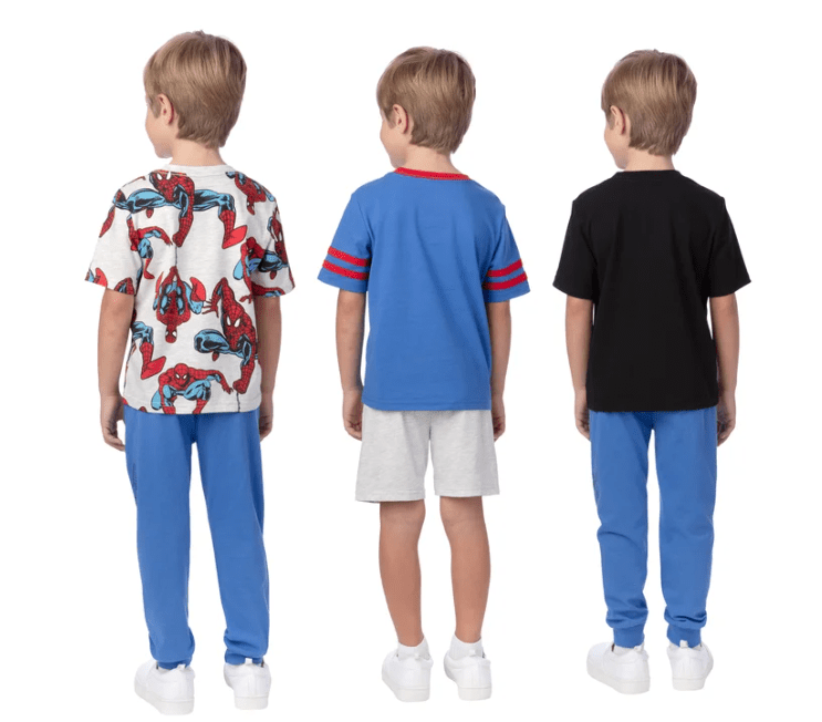C. Set de Ropa Infantil de 5 Piezas con Short y Jogger para Niño - Imagen 8