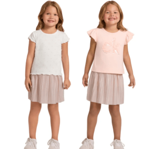C. Conjunto Calvin Klein de 3 Piezas con Falda-Short para Niña