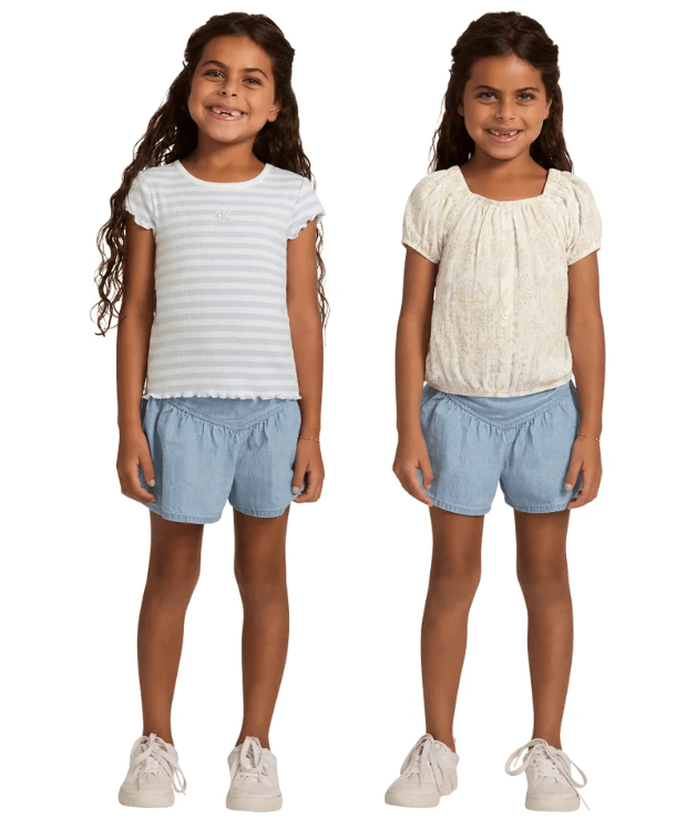 C. Conjunto Calvin Klein de 3 Piezas con Falda-Short para Niña - Imagen 9
