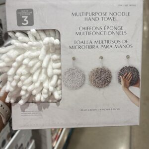 C. Toallas de Mano de Chenille Tipo Noodle (Paquete de 3)