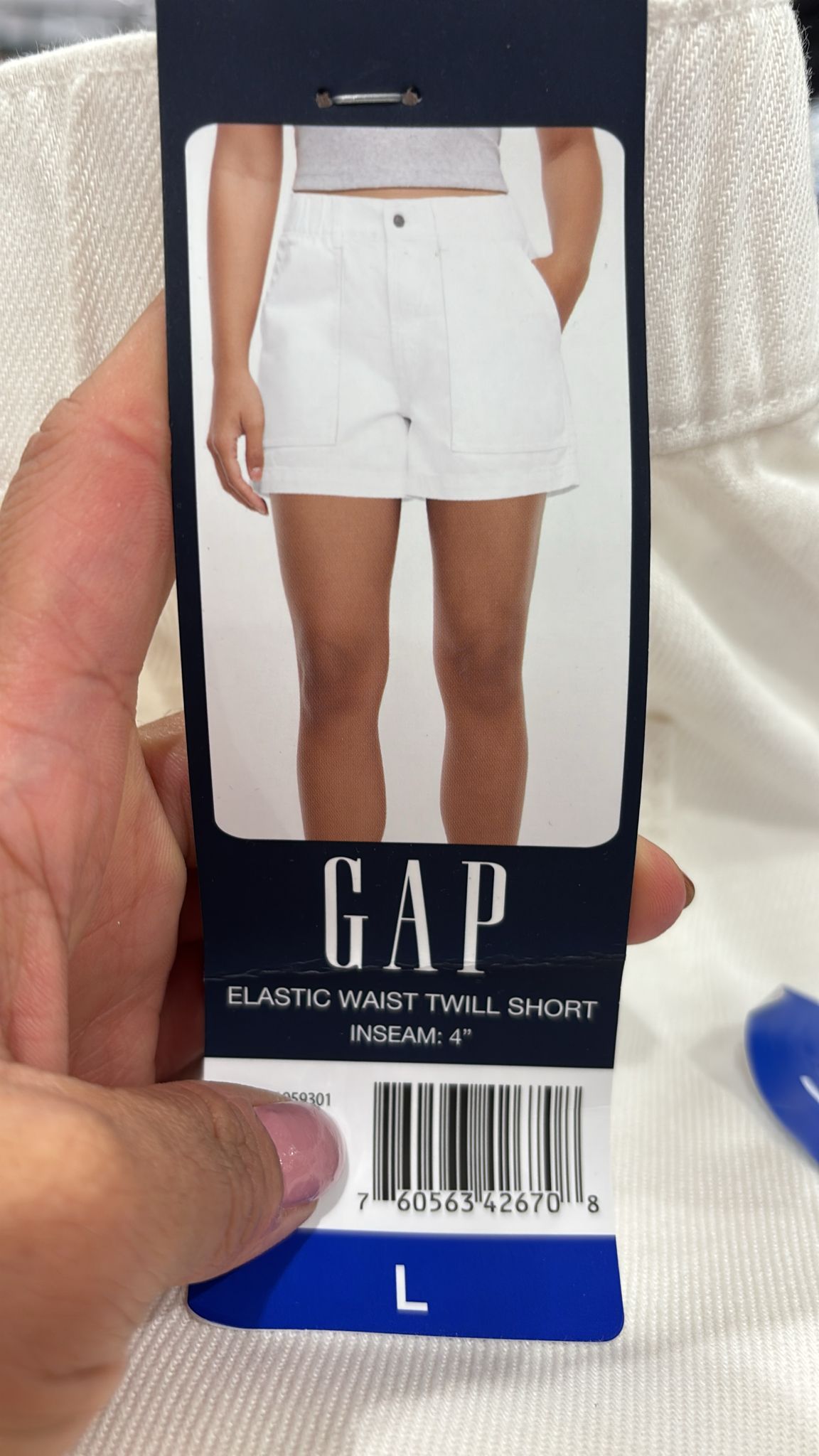 C. Short de Sarga de Tiro Alto GAP para Mujer - Imagen 5
