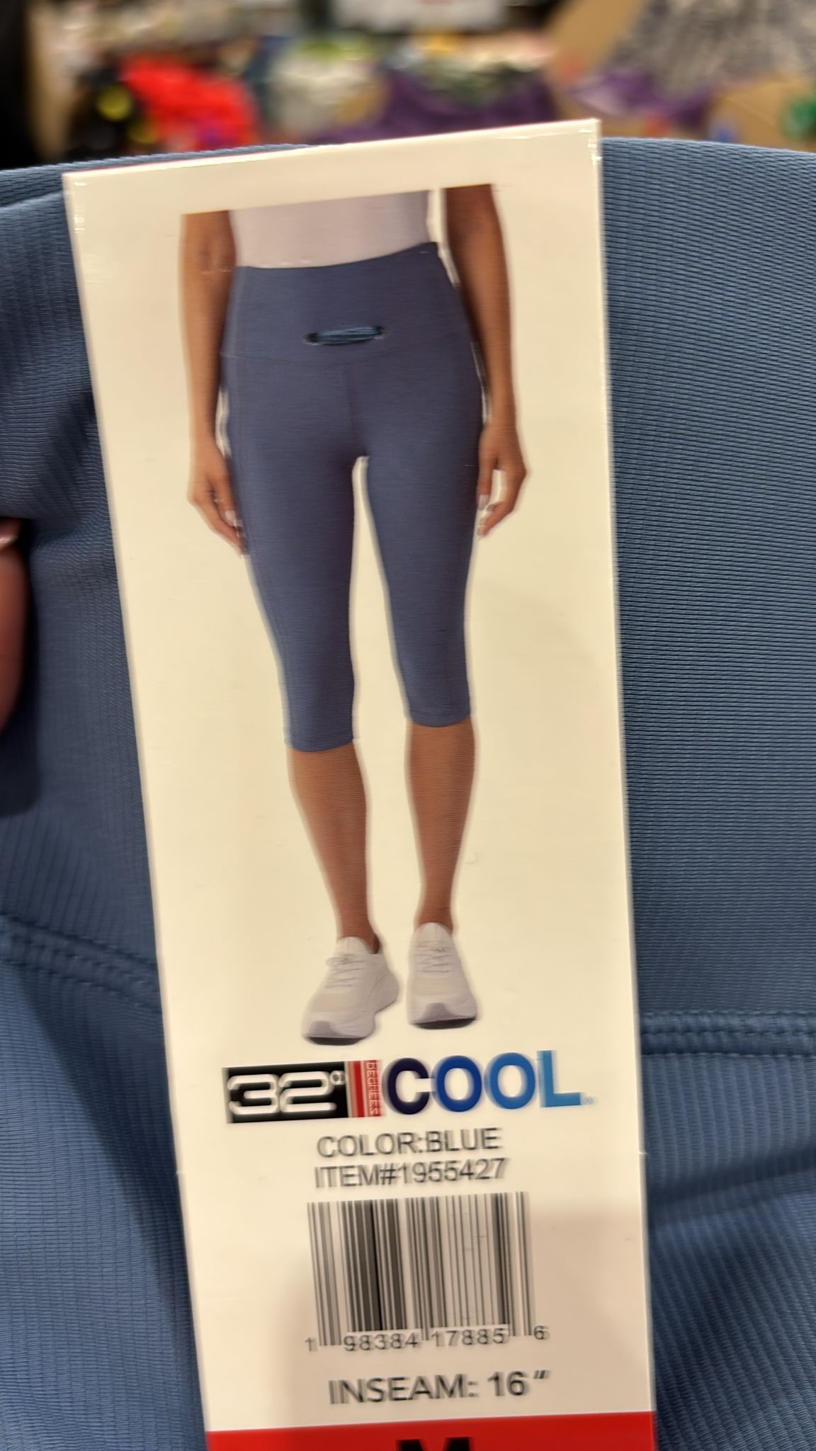 C. Leggings Cortos Acanalados con Bolsas 32 Degrees para Mujer - Imagen 2