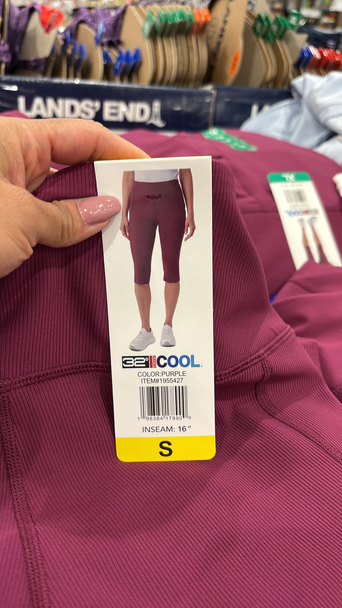 C. Leggings Cortos Acanalados con Bolsas 32 Degrees para Mujer - Imagen 3