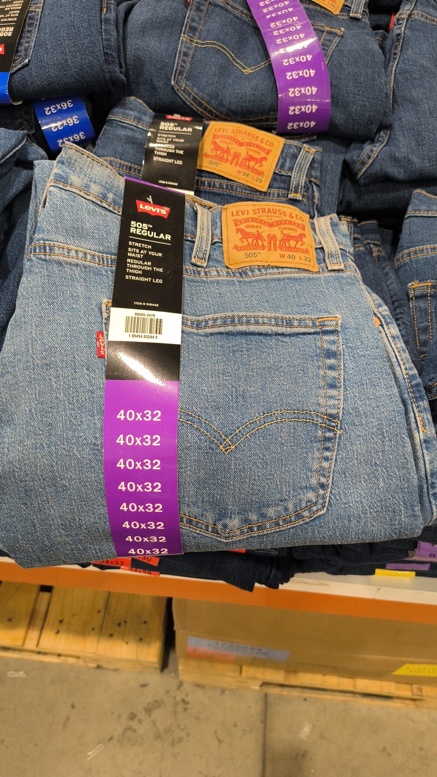 Pantalón de Mezclilla Original Levi's 505 Regular Fit para Hombre - Imagen 8