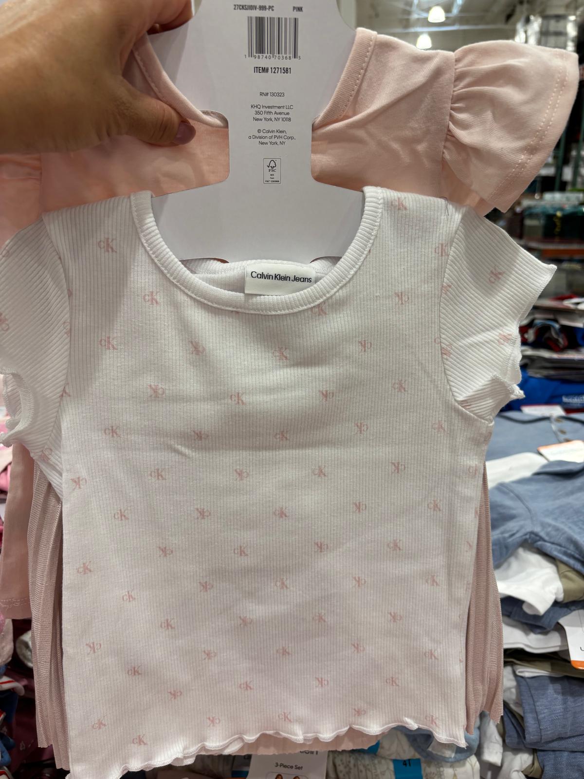 C. Conjunto Calvin Klein de 3 Piezas con Falda-Short para Niña - Imagen 2