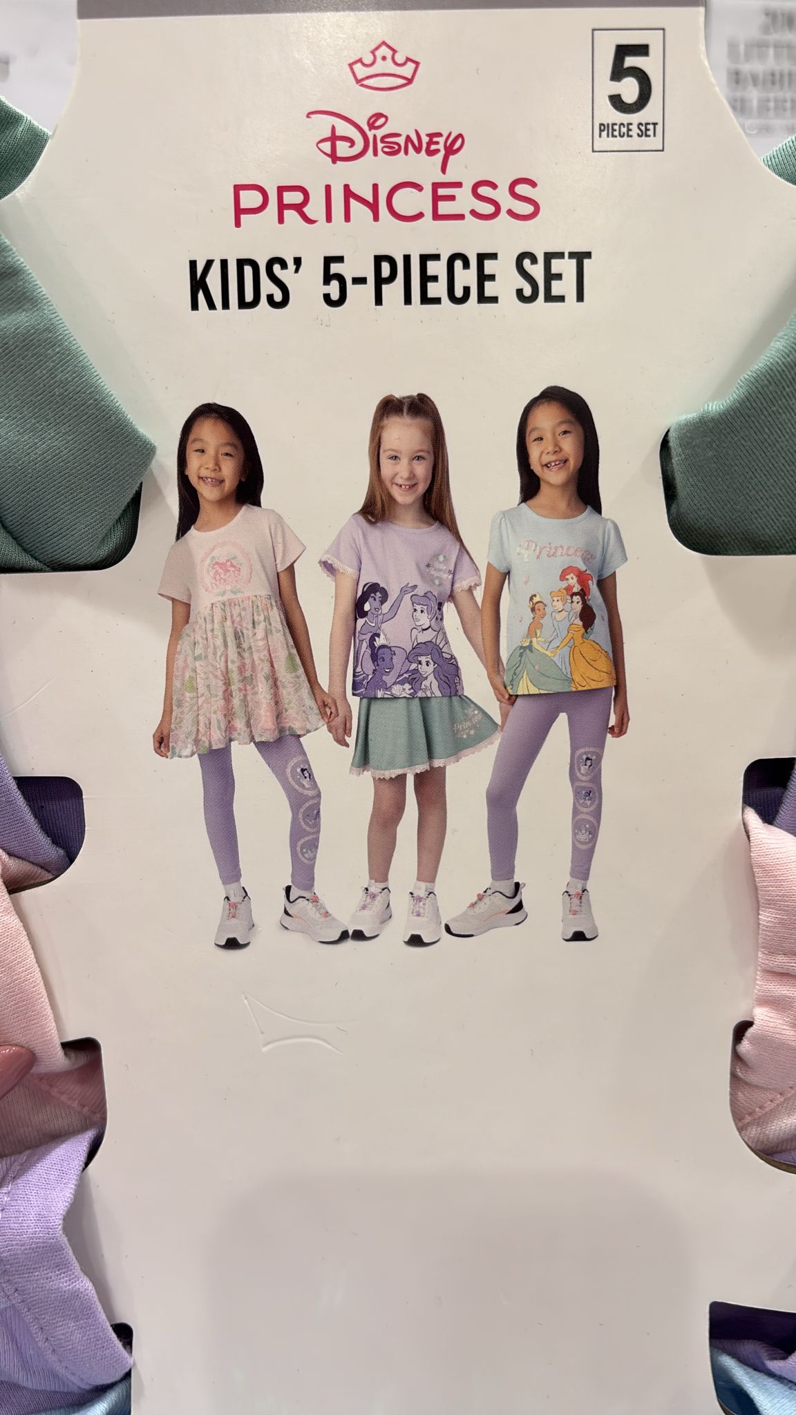 C. Set de Ropa Infantil Disney de 5 Piezas con Falda y Legging - Imagen 7