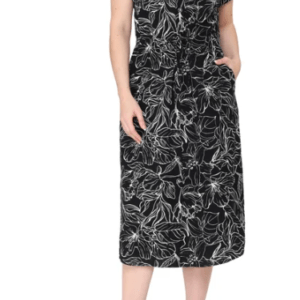 C. Vestido Midi con Botones de Diseñador Jewel Badgley Mischka